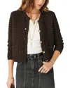 Ba&sh Gaspard Long Sleeve Knit Cardigan In Brown In Chocolate