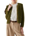 Ba&sh Ba & Sh Gaspard Crewneck Cardigan Sweater In Khaki