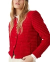 Ba&sh Ba & Sh Gaspard Crewneck Cardigan Sweater In Red