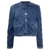 Ba&sh Ba & Sh Gibus Quilted Denim Jacket In Blue Cotton In Blue
