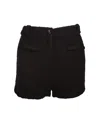 Ba&sh Ba & Sh High-waisted Shorts In Black Wool In Black