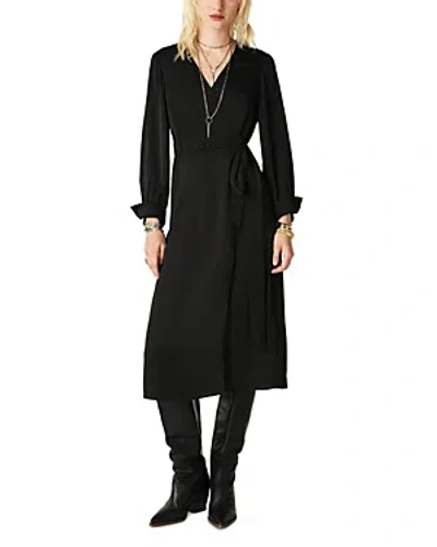 Ba&sh Ba & Sh Iris Midi Wrap Dress In Black