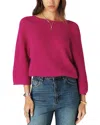 Ba&sh Ba & Sh Issac Back Button Sweater In Fuchsia