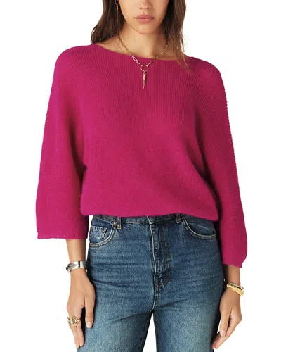 Ba&sh Ba & Sh Issac Back Button Sweater In Fuchsia