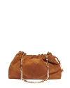 Ba&sh Ba & Sh June Small Suede Clutch In Cognac