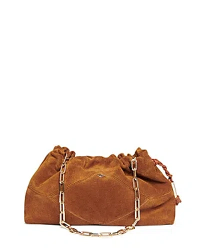 Ba&sh Ba & Sh June Small Suede Clutch In Brown