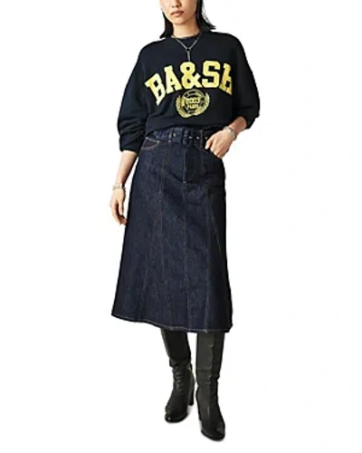 Ba&sh Ba & Sh Jupe Dakota Denim Midi Skirt In Raw