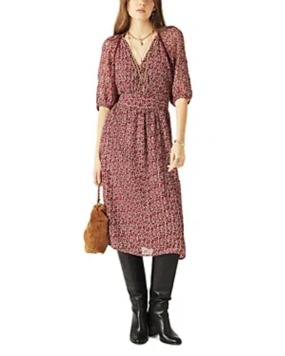 Ba&sh Ba & Sh Kamala Midi Dress In Burgundy
