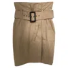 Ba&sh Ba & Sh Kim Belt Skirt In Beige Cotton In Beige