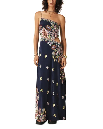 Ba&sh Ba & Sh Laxa One Shoulder Dress In Navy