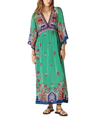slim fit dress slacks BA&SH Tale Embroidered Crepe Mini Dress