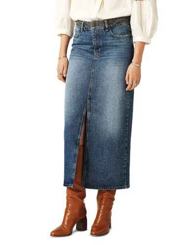 Ba&sh Ba & Sh Math Denim Skirt In Blue Jeans