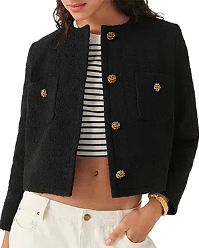 Ba&sh Ba & Sh Meredith Cropped Boxy Jacket In Black