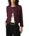 Ba&sh Ba & Sh Meredith Cropped Boxy Jacket In Burgundy