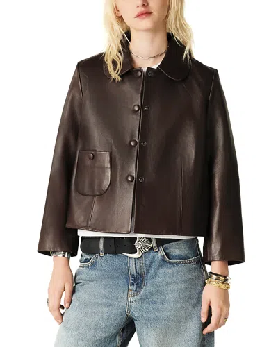 Ba&sh Ba & Sh Milos Leather Jacket In Brown