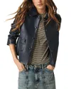 Ba&sh Ba & Sh Milos Leather Jacket In Navy