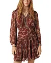 Ba&sh Ba & Sh Minthe Tie Neck Dress In Brick