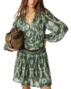 Ba&sh Minthe Printed Mini Dress In Khaki