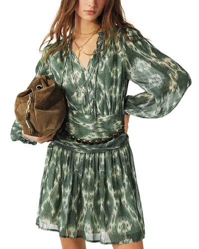 Ba&sh Ba & Sh Minthe Tie Neck Dress In Green