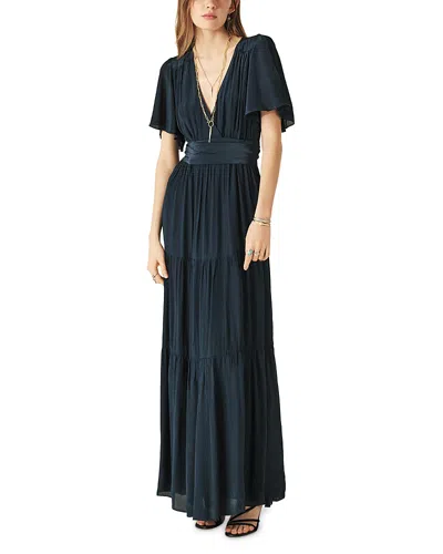 Ba&sh Natalia Maxi Dress In Blue In Navy | ModeSens