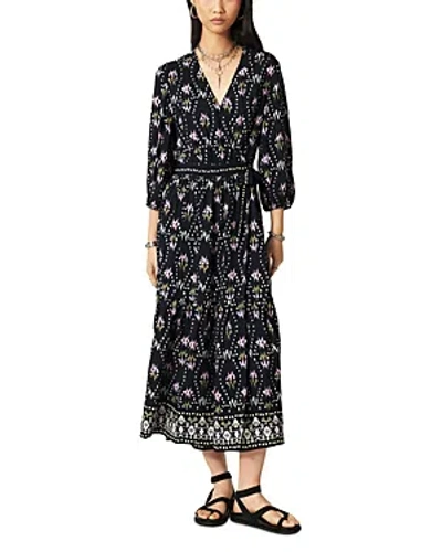 Ba&sh Ba & Sh Nerla Printed Wrap Maxi Dress In Blue