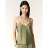 Ba&sh Clarisse Top In Kaki In Neutrals