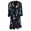 Ba&sh Ba & Sh Pansy Floral Mini Dress In Black Viscose In Black