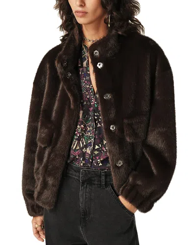 Ba&sh Ba & Sh Paros Faux Fur Coat In Brown