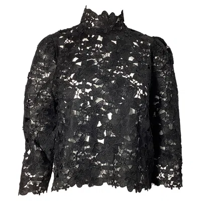 Ba&sh Ba & Sh Paul Lace Blouse In Black Polyester