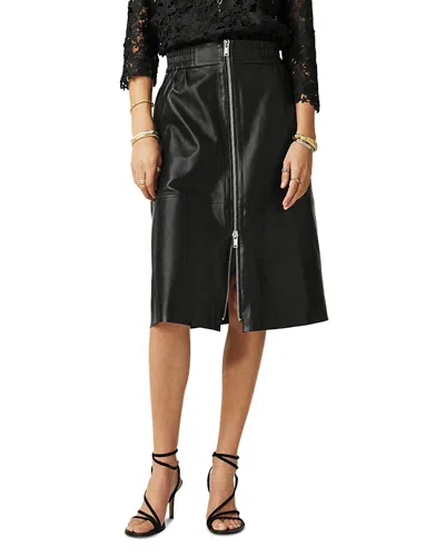 Ba&sh Ba & Sh Pona Leather Skirt In Black