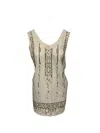 Ba&sh Ba & Sh Printed Sleeveless Dress In White Cotton In White