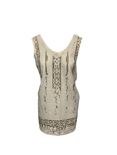 Ba&sh Ba & Sh Printed Sleeveless Dress In White Cotton