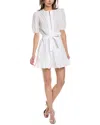 Ba&sh Puff Sleeve Mini Dress In White