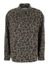 Ba&sh 'billie' Green Shirt With All-over Leopard Print In Green