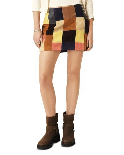 Ba&sh Ba & Sh Rosalia Suede Skirt In Black