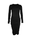 Ba&sh Ba & Sh Ruched Bodycon Dress In Black Viscose In Black