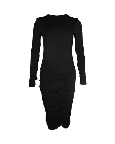 Ba&sh Ba & Sh Ruched Bodycon Dress In Black Viscose