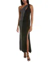 Ba&sh Silvine Metallic One Shoulder Gown In Silver