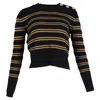 Ba&sh Ba & Sh Striped Sweater In Black Wool In Black