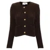 Ba&sh Gaspard Long Sleeve Knit Cardigan In Brown