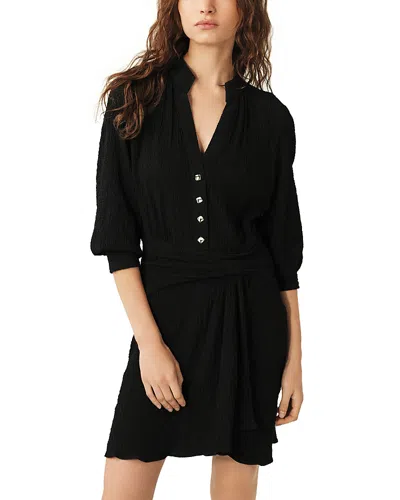 Ba&sh Ba & Sh Takie Button Front Dress In Black