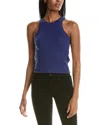 Ba&sh Cynda Fine-ribbed Cotton Tank Top In Blue