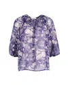 Ba&sh Ba & Sh Ulysse Blouse In Purple Polyester In Purple