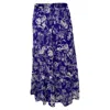 Ba&sh Ba & Sh Uria Printed Midi Tiered Skirt In Violet Polyester In Purple
