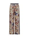 Ba&sh Vlyde Patterned Wide-leg Trousers In Beige