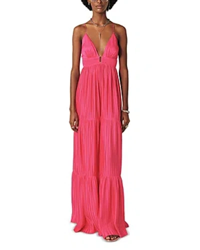 Ba&sh Ba & Sh Wasta Tiered Maxi Dress In Fuchsia