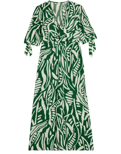 Ba&sh Ba & Sh Women's Green White Therence Midi Dress