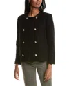 Ba&sh Ba & Sh Woman Jacket Black Size 2 Wool, Polyamide, Polyester, Silk, Acrylic