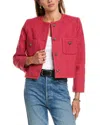 Ba&sh Ba & Sh Meredith Cropped Boxy Jacket In Pink