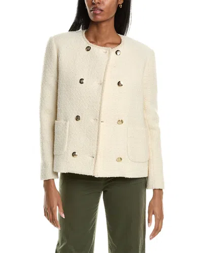 Ba&sh Ba & Sh Woman Jacket Cream Size 3 Wool, Polyamide, Polyester, Silk, Acrylic In White